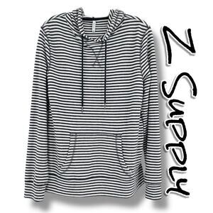 Z Supply Striped Pullover Hoodie Sweatshirt Cozy Soft Pocket Evereve Womens S